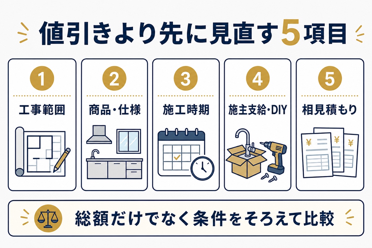 外構工事で値引きより先に見直す5項目