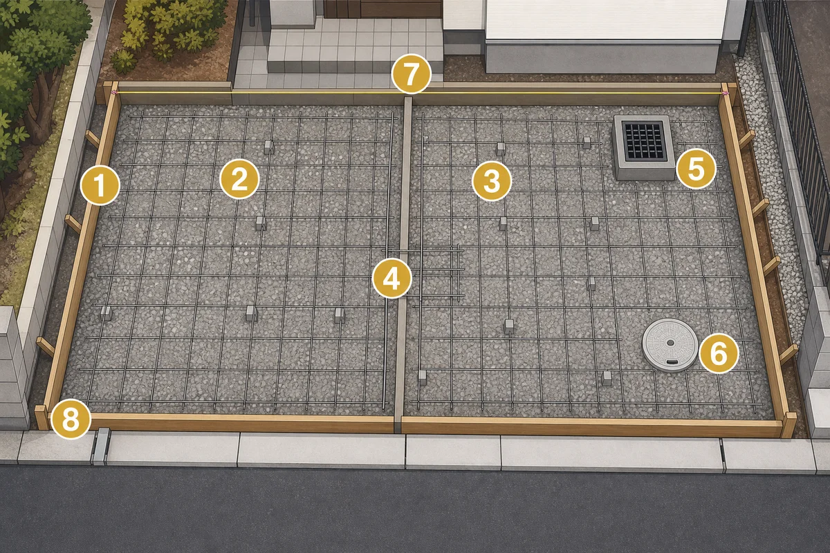 土間コンクリート打設前に撮影したい8つの確認箇所